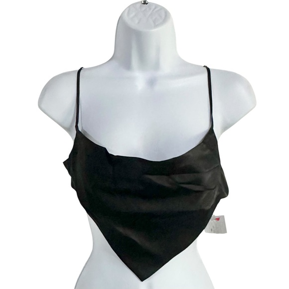 Danielle Bernstein We Wore What Handkerchief Tank Top in Black Size XS - NWT - Picture 2 of 7